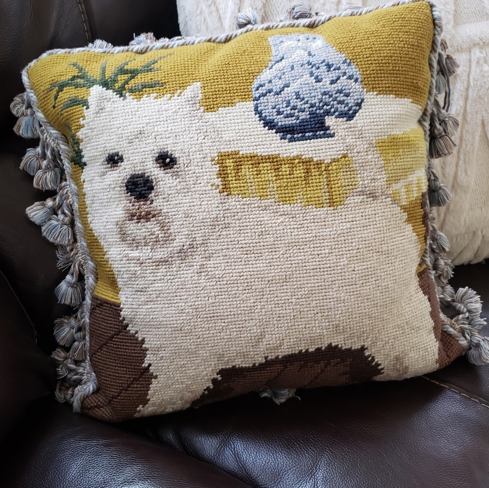 Vintage Needlepoint Pillow